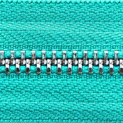 aqua | nickel | zipper swatch
