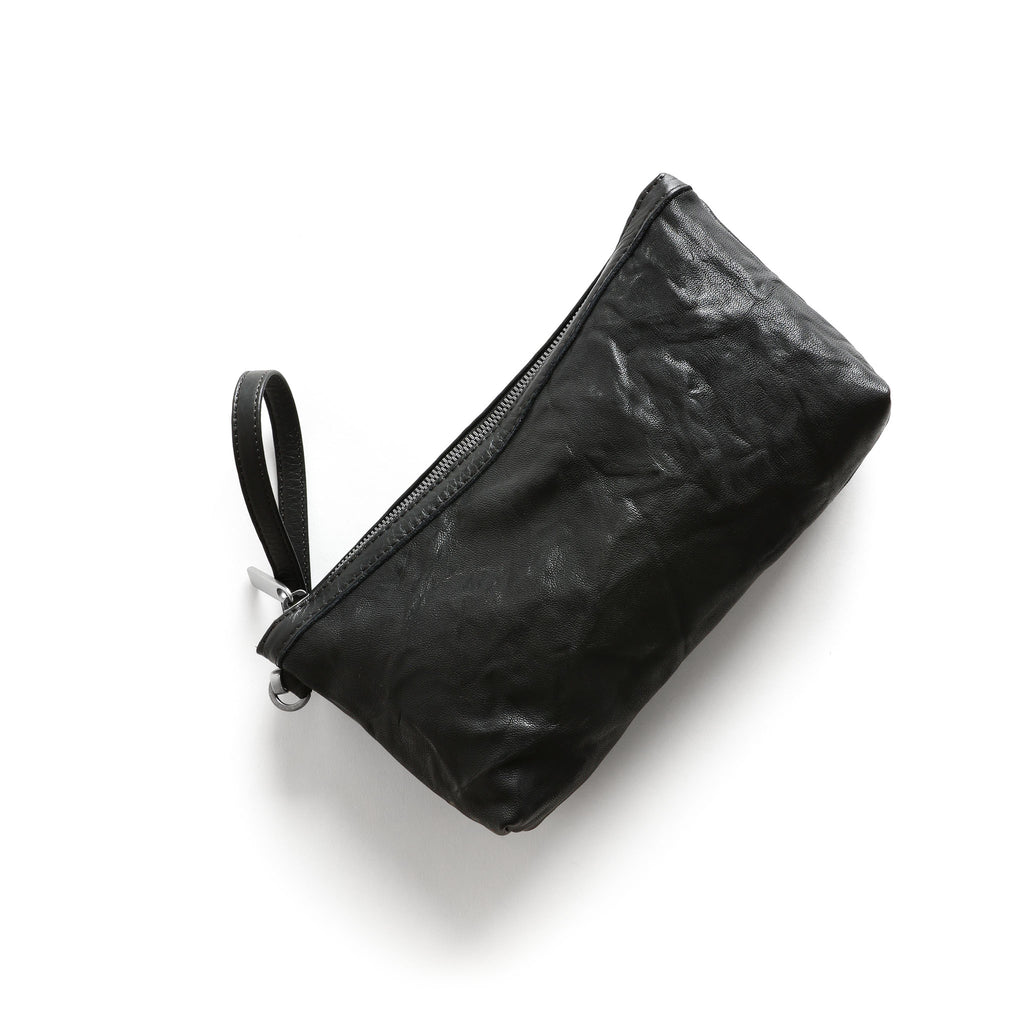 zip pouch large in rodeo black and black
