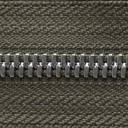 dusty olive | nickel | zipper swatch
