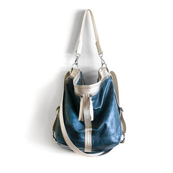 VTG293 | Alexis | Vintage Hoop Hobo Double Zip - Large