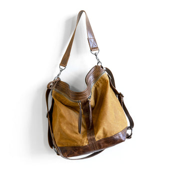 VTG071 | Alison | Vintage Hoop Hobo Double Zip - Medium