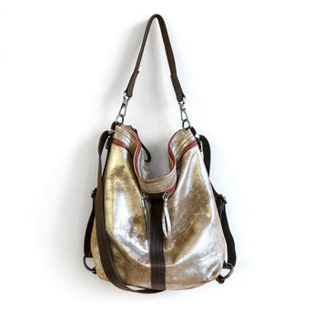 VTG051 | Amanda | Vintage Hoop Hobo Double Zip - Medium