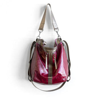 VTG215 | Amber | Vintage Hoop Hobo Double Zip - Medium