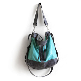 VTG396 | Amy | Vintage Hoop Hobo Double Zip - Medium