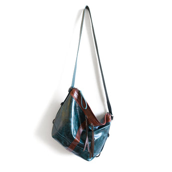 VTG606 | Anna | Nevada | Vintage Hobo Hoop Double Zip - Medium