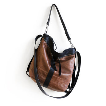 VTG050 | Anna | Vintage Hoop Hobo Double Zip - Small