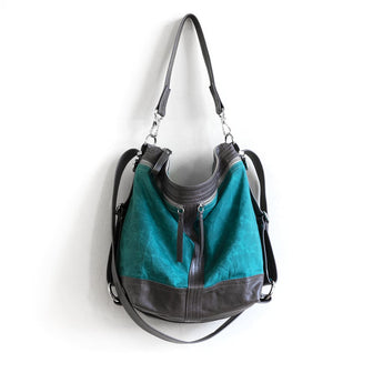 VTG366 | Barbara | Vintage Hoop Hobo Double Zip - Medium