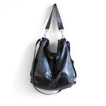 VTG364 | Brandy | Vintage Hoop Hobo Double Zip - Large