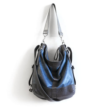 VTG408 | Brandy | Vintage Hoop Hobo Double Zip - Medium