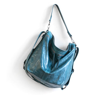 VTG362 | Brandy | Vintage Hoop Hobo Double Zip - Large