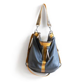 VTG405 | Caitlin | Vintage Hoop Hobo Double Zip - Large