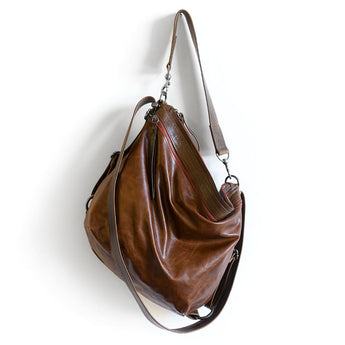 VTG585 | Caitlin | Massachusetts | Vintage Hoop Hobo Single Zip - Large