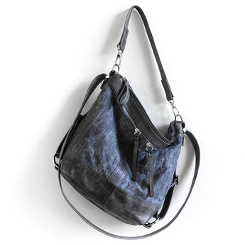 VTG476 | Cara | California | Vintage Hoop Hobo Double Zip - Medium