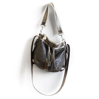 VTG435 | Cara | California | Vintage Hoop Hobo Double Zip - XS