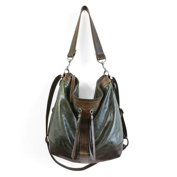 VTG622 | Carrie | New Hampshire | Vintage Hobo Double Zip Hoop - Medium