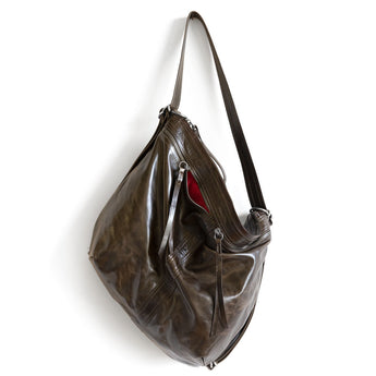 VTG599 | Cathleen | Maine | Vintage Hobo Double Zip - Large