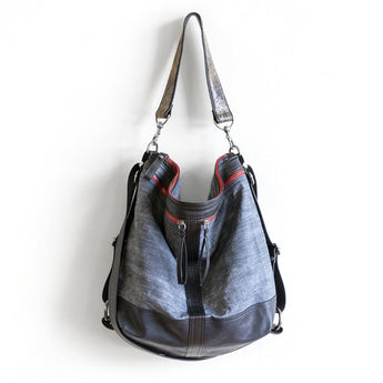 VTG229 | Chandra | Vintage Hoop Hobo Double Zip - Large