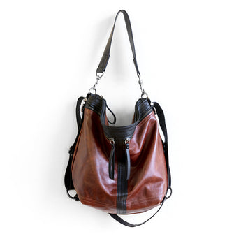 VTG128 | Charmain | Vintage Hoop Hobo Double Zip - Large