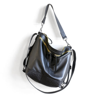 VTG139 | Chris | Vintage Hoop Hobo Double Zip - Medium