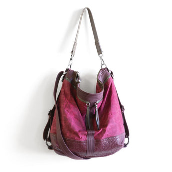 VTG265 | Chris | Vintage Hoop Hobo Double Zip - Large