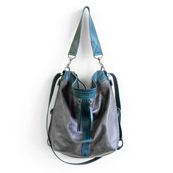 VTG195 | Christi | Vintage Hoop Hobo Double Zip - Large
