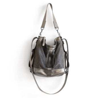 VTG390 | Christy | Vintage Hoop Hobo Double Zip - Small