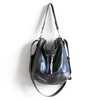 VTG442 | Clara | Nebraska | Vintage Hoop Hobo Double Zip - Medium