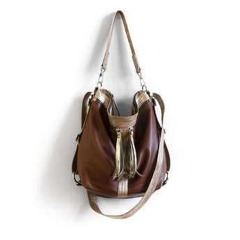 VTG343 | Clara | Vintage Hoop Hobo Double Zip - Medium