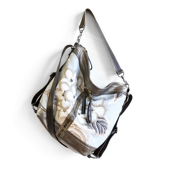 VTG028 | Clara | Vintage Hoop Hobo Double Zip - Large