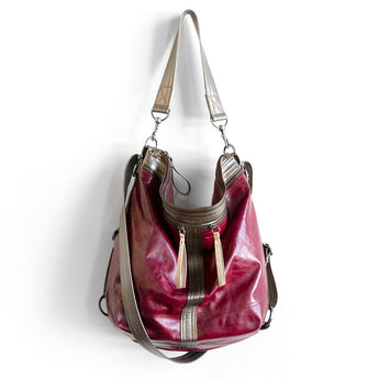 VTG183 | Clara | Vintage Hoop Hobo Double Zip - Large