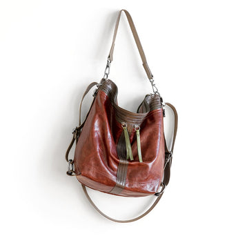 VTG258 | Clara | Vintage Hoop Hobo Double Zip - Medium