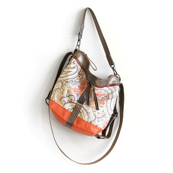 VTG303 | Courtney | Vintage Hoop Hobo Double Zip - Small
