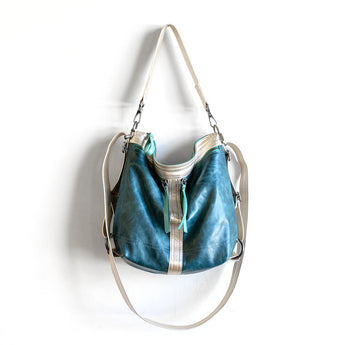 VTG223 | Courtney | Vintage Hoop Hobo Double Zip - Small