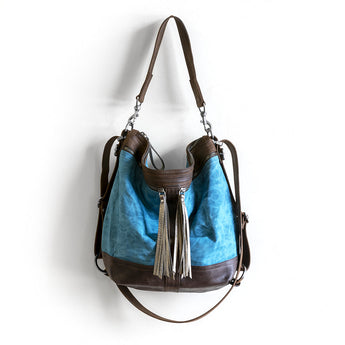 VTG227 | Carolyn | Vintage Hoop Hobo Double Zip - Large