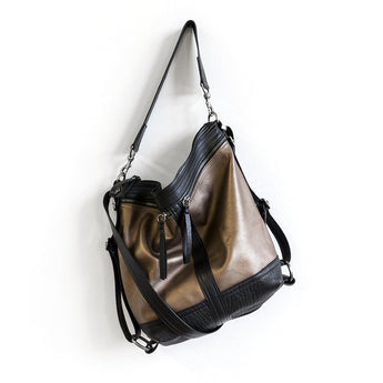 VTG032 | Cynthia | Vintage Hoop Hobo Double Zip - Medium