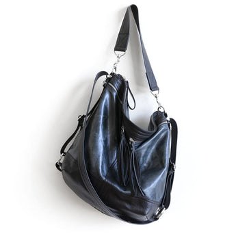 VTG429 | Diane | Connecticut | Vintage Hoop Hobo Double Zip - Large