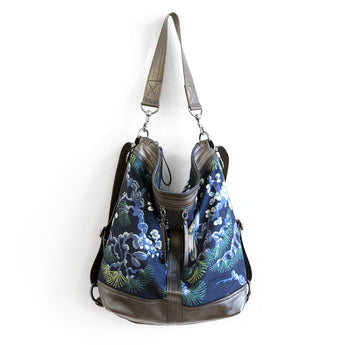 VTG158 | Danelle | Vintage Hoop Hobo Double Zip - Large