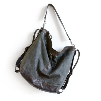 VTG039 | Deborah | Vintage Hoop Hobo Double Zip - Large