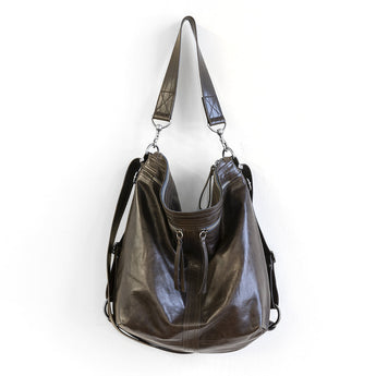 VTG191 | Deborah | Vintage Hoop Hobo Double Zip - Large