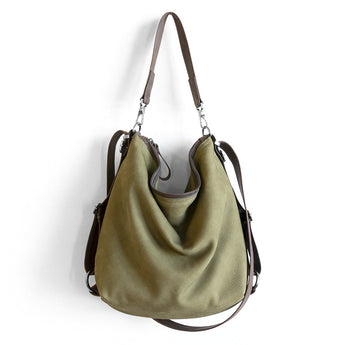 VTG144 | Deborah | Vintage Hoop Hobo Double Zip - Large