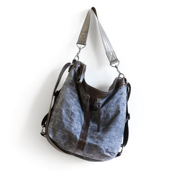 VTG404 | Debra | Vintage Hoop Hobo Double Zip - Large