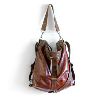 VTG280 | Debra | Vintage Hoop Hobo Double Zip - Large