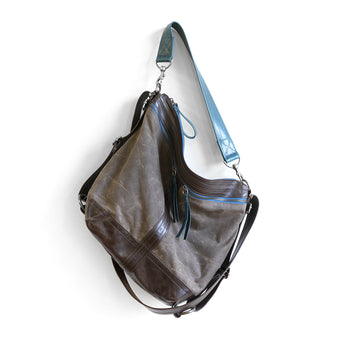 VTG005 | Diane | Vintage Hoop Hobo Double Zip - Medium
