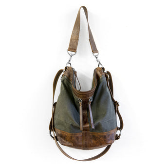 VTG150 | Diane | Vintage Hoop Hobo Double Zip - Medium