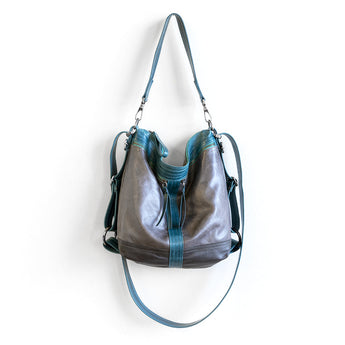 VTG105 | Eleanor | Vintage Hoop Hobo Double Zip - Small