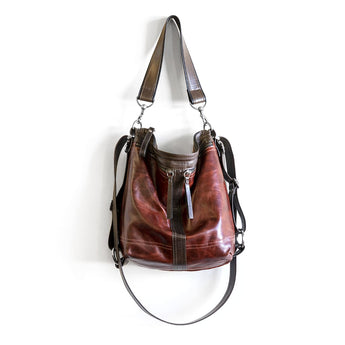 VTG286 | Eleanor | Vintage Hoop Hobo Double Zip - Small