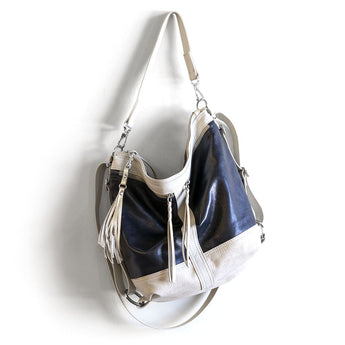 VTG263 | Elizabeth | Vintage Hoop Hobo Double Zip - Medium