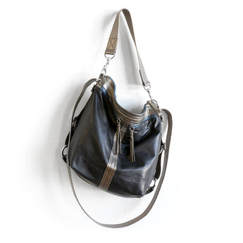 VTG184 | Elizabeth | Vintage Hoop Hobo Double Zip - Medium