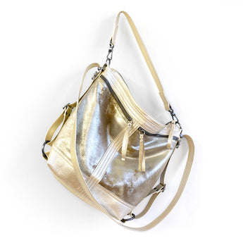 VTG147 | Elizabeth | Vintage Hoop Hobo Double Zip - Medium