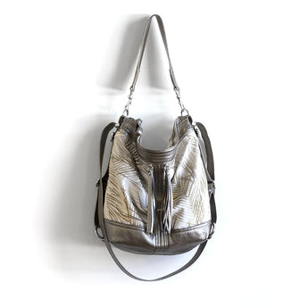 VTG273 | Elizabeth | Vintage Hoop Hobo Double Zip - Medium
